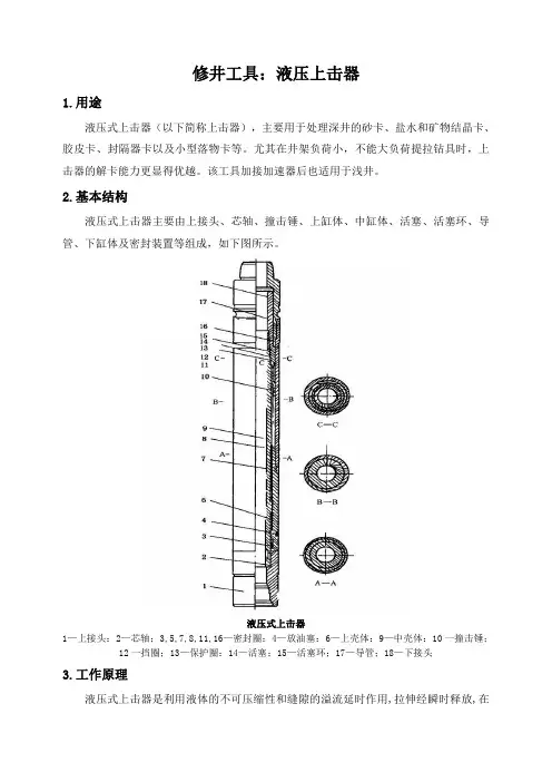 石油工程技术  井下作业  修井工具：液压上击器