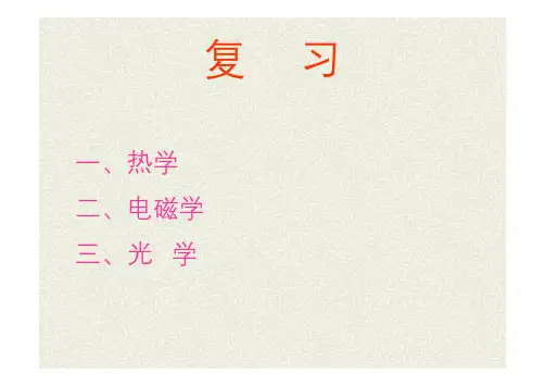 大学物理总复习(热学、电磁学、光学)