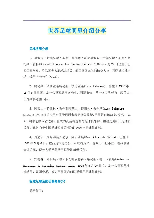世界足球明星介绍分享