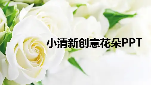小清新工作汇报PPT模板