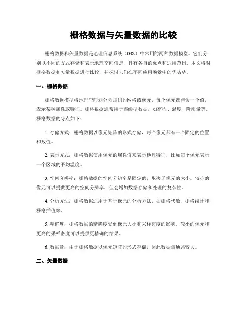 栅格数据与矢量数据的比较