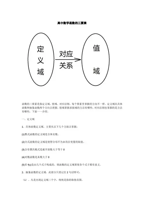 函数三要素