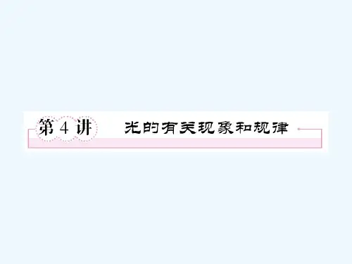 高考物理第一轮总复习-光的有关现象课件