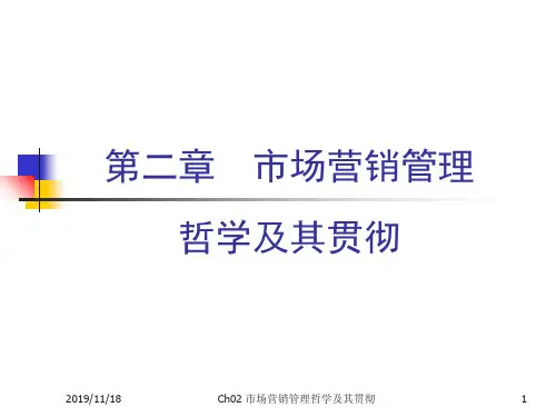Ch02 市场营销管理哲学及其贯彻
