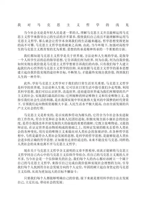 我的马克思主义观