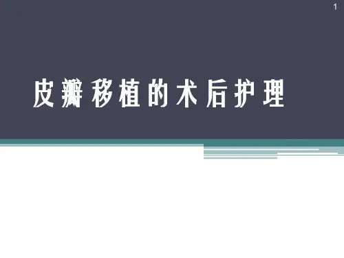 皮瓣移植的术后护理PPT课件精选全文