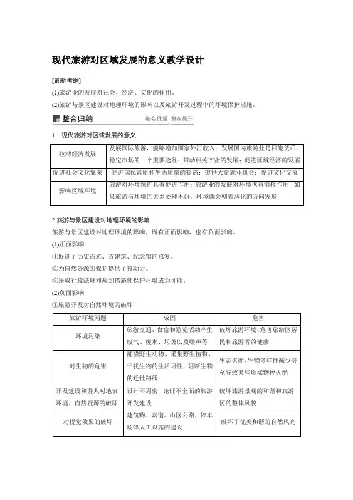 人教高中地理选修3《第一章 现代旅游及其作用 第二节 现代旅游对区域发展的意义》_50