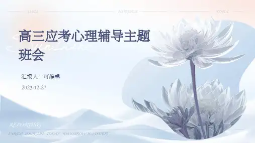 高三应考心理辅导主题班会 (4)