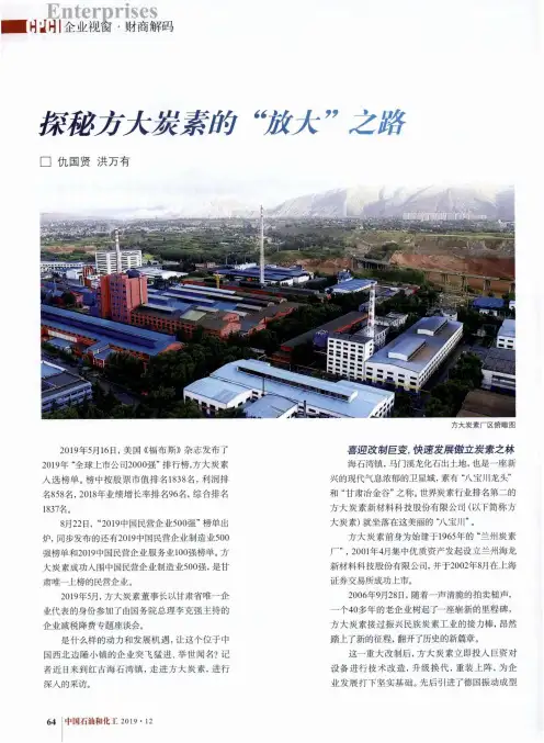 探秘方大炭素的“放大”之路