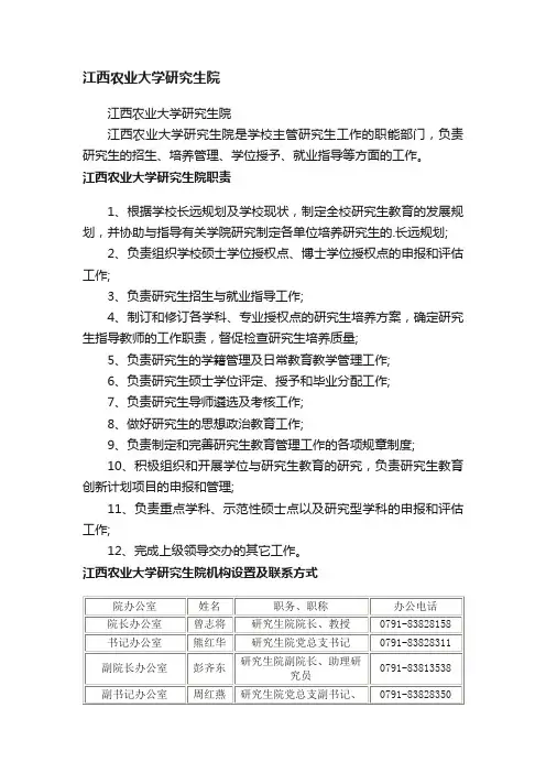 江西农业大学研究生院