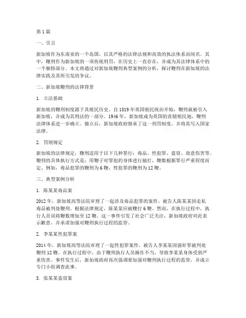 新加坡法律鞭刑典型案例(3篇)