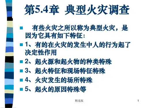 典型火灾爆炸事故类型及特征
