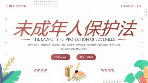 未成年人保护法法律知识科普PPT