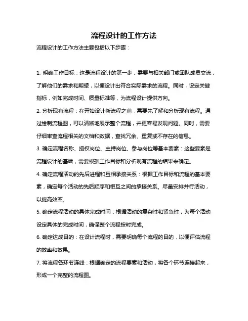 流程设计的工作方法