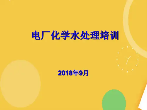 电厂化学水处理培训.完整资料PPT