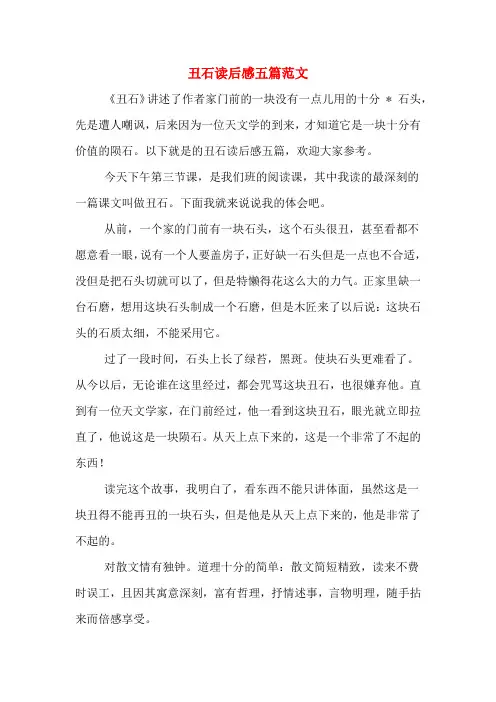 丑石读后感五篇范文