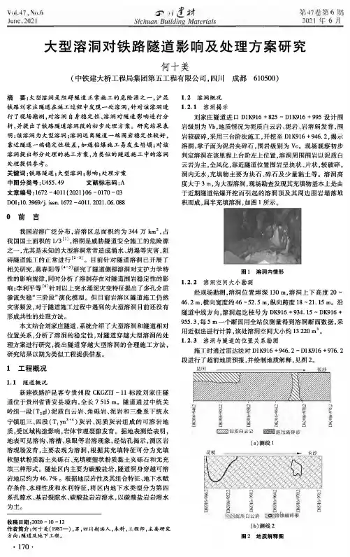 大型溶洞对铁路隧道影响及处理方案研究