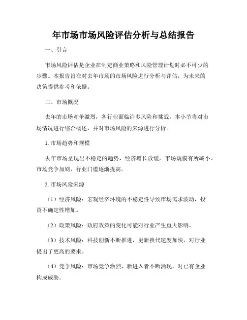 年市场市场风险评估分析与总结报告