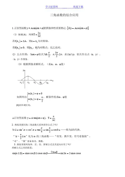三角函数的综合应用