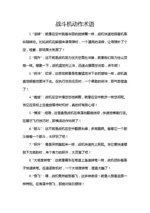 战斗机动作术语