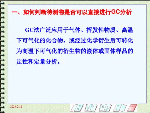 气相色谱分析法在药物分析中应用