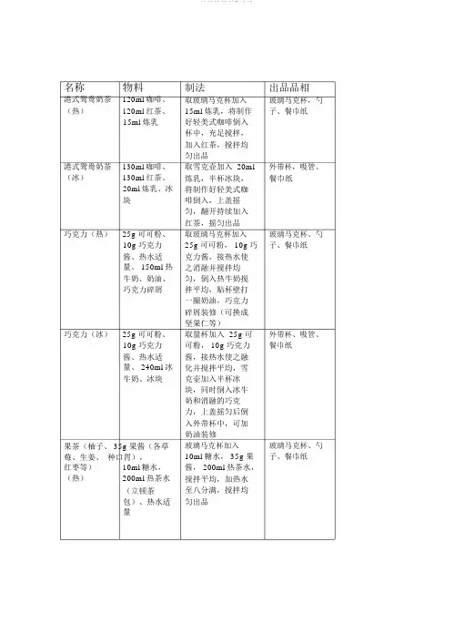 冰热饮的制作方法