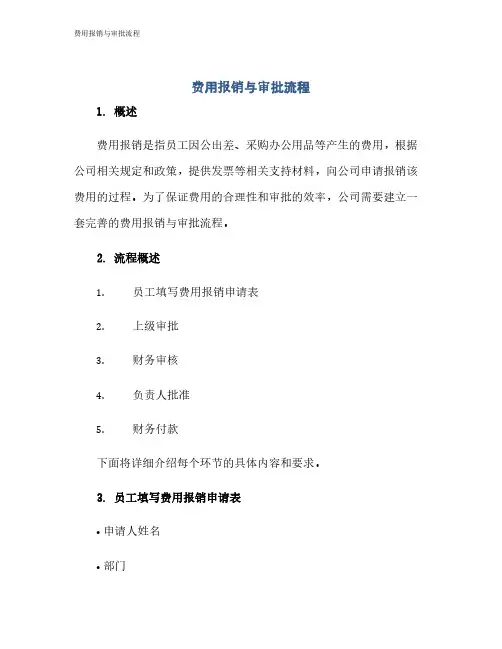费用报销与审批流程