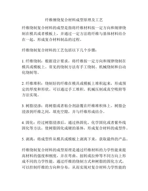 纤维缠绕复合材料成型原理及工艺
