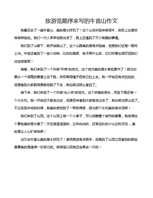 按游览顺序来写的牛首山作文