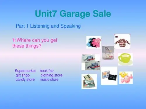 英语：Unit-7-《Garage-Sale》课件(1)(北京课改版九年级)