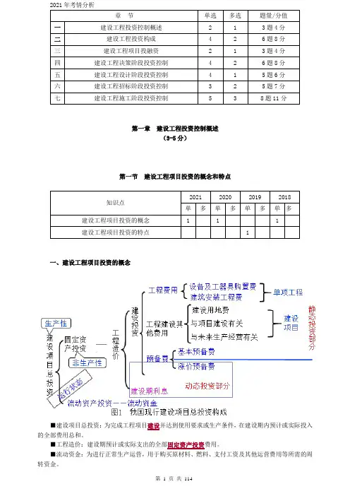 2022年监理工程师考试建设工程监理目标投资控制教材章节考点重点知识学霸总结笔记配真题练习