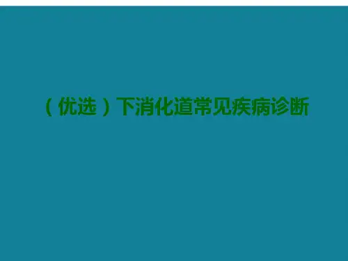 (优选)下消化道常见疾病诊断