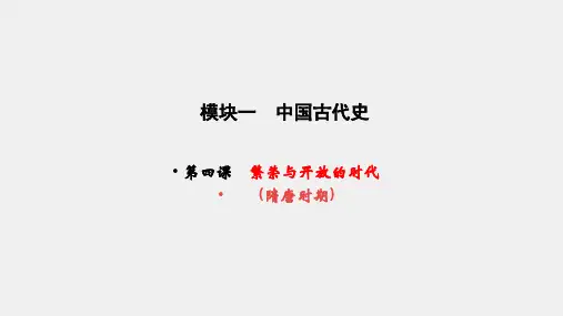 中考历史总复习： 古代史第4单元  繁荣与开放的时代(共22张ppt)