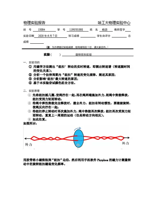 居家大学物理实验-旋转纽扣实验
