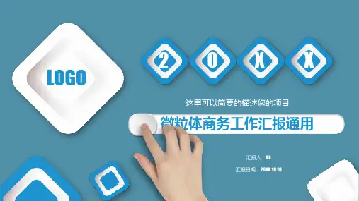 微粒体商务工作汇报通用PPT模板