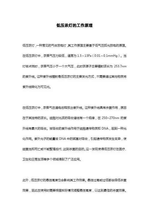 低压汞灯的工作原理