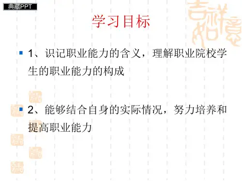 职业能力概述PPT课件