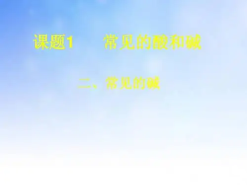 常见的碱ppt课件演示文稿