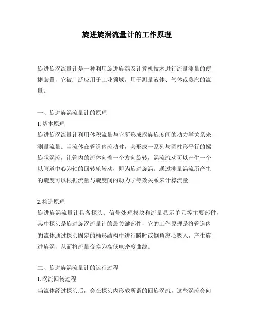 旋进旋涡流量计的工作原理