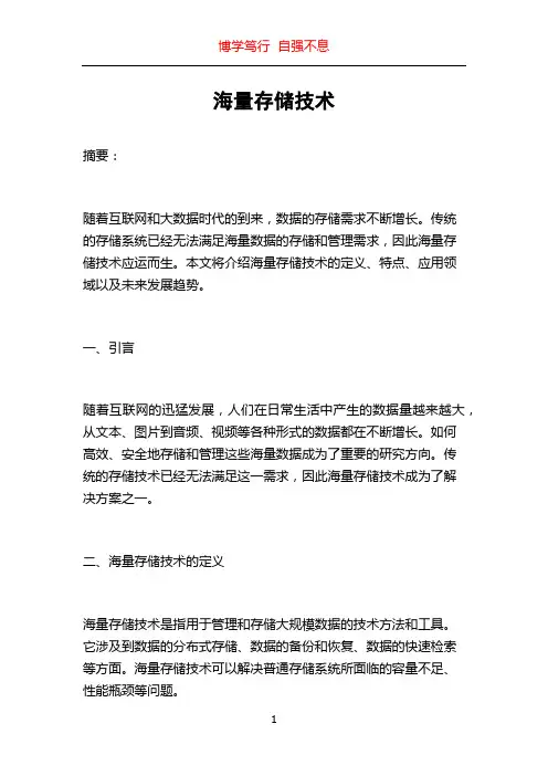 海量存储技术