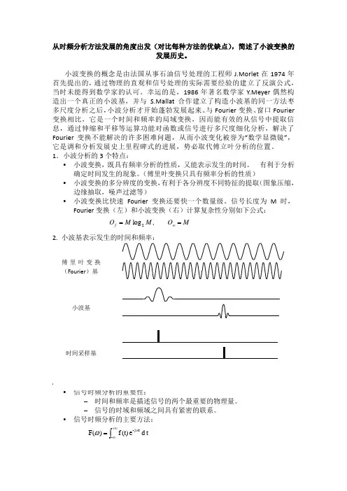 小波变换的发展简史