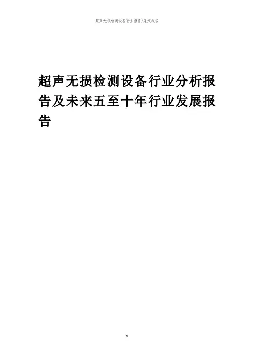 2023年超声无损检测设备行业分析报告及未来五至十年行业发展报告
