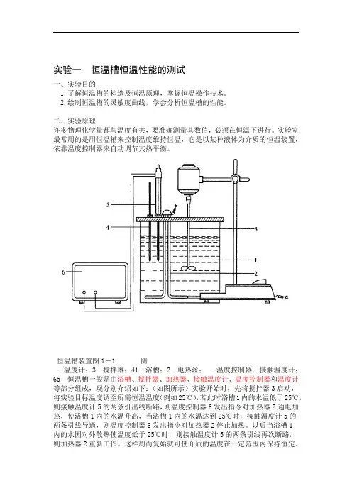 恒温槽恒温性能的测试