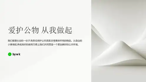 爱护公物公共电器主题班会PPT课件