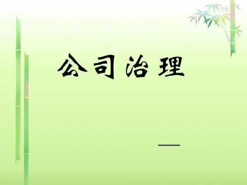 公司治理