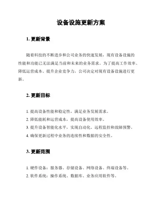设备设施更新方案