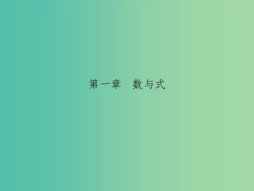 中考数学总复习 第一章 数与式 第3课 整式及其运算课件