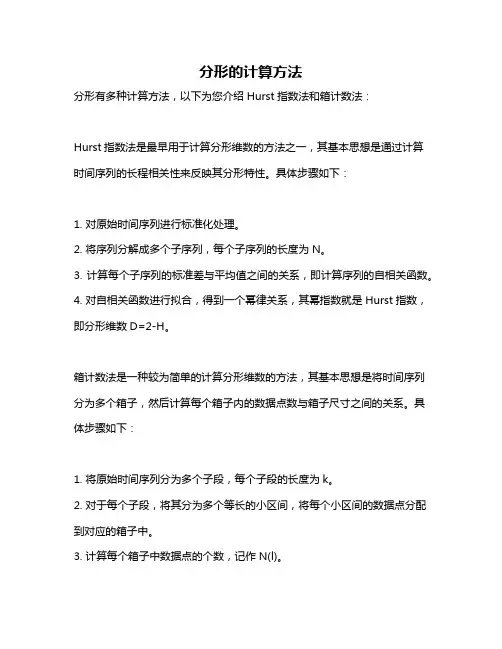 分形的计算方法