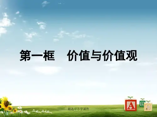 精选-高中政治第四单元认识社会与价值选择12.1价值与价值观课件新人教版必修4