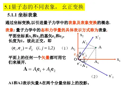 第五章量子力学的表象变换与矩阵形式